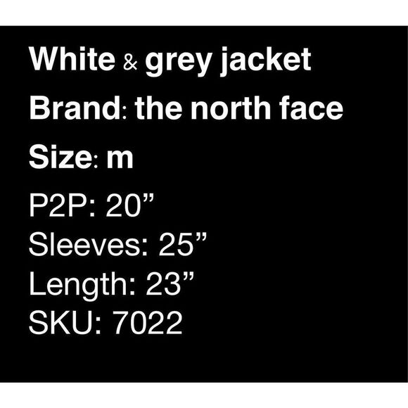 The North Face White and Grey Zip Up Jacket- Size M - Picture 6 of 8